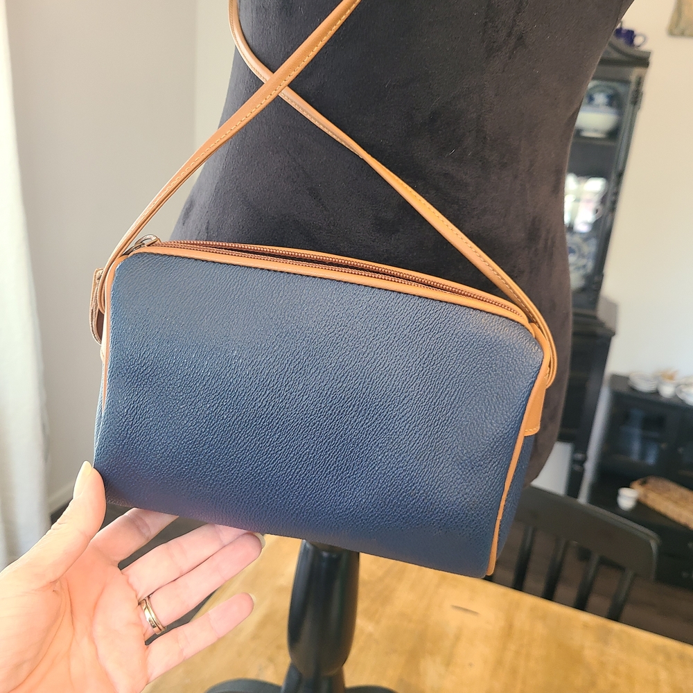 Esprit Navy and Tan Crossbody Bag for Men - Picture 3 of 5